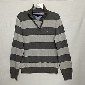 Gray/dark/light Stripes Men's Sweater
